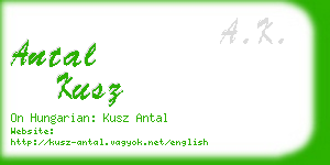 antal kusz business card